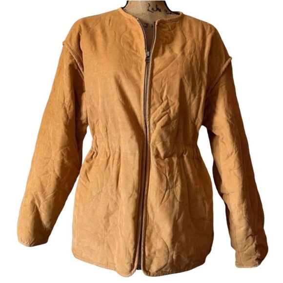 Universal Thread Mustard Gold Corduroy Cinched Jacket Medium - Picture 7 of 8